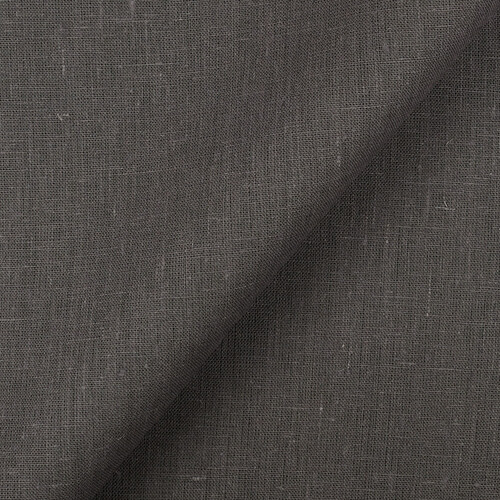 4C22 Rustic  100% Linen Fabric Graphite Softened