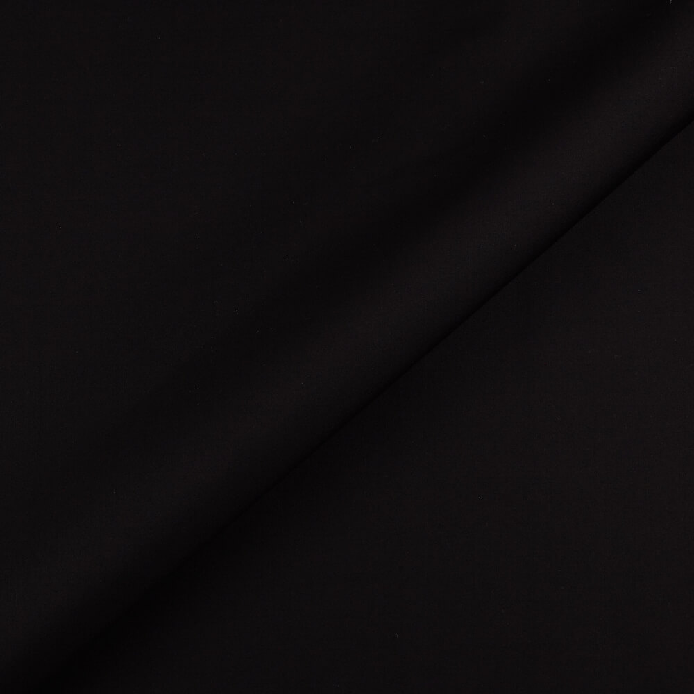 IC012 Poplin 100% Cotton Fabric Black Softened