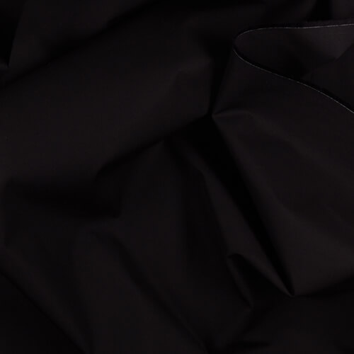 IC012 Poplin 100% Cotton Fabric Black Softened