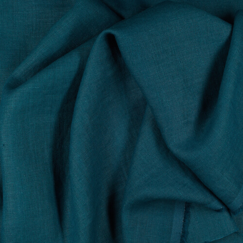 IL019 All-purpose 100% Linen Fabric Moroccan Blue Fs Signature Finish