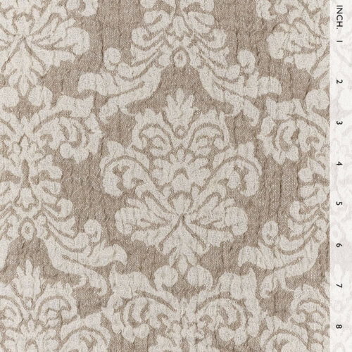 IL002 Textured Jacquard 100% Linen Fabric Ivory-natural - Royal Crest