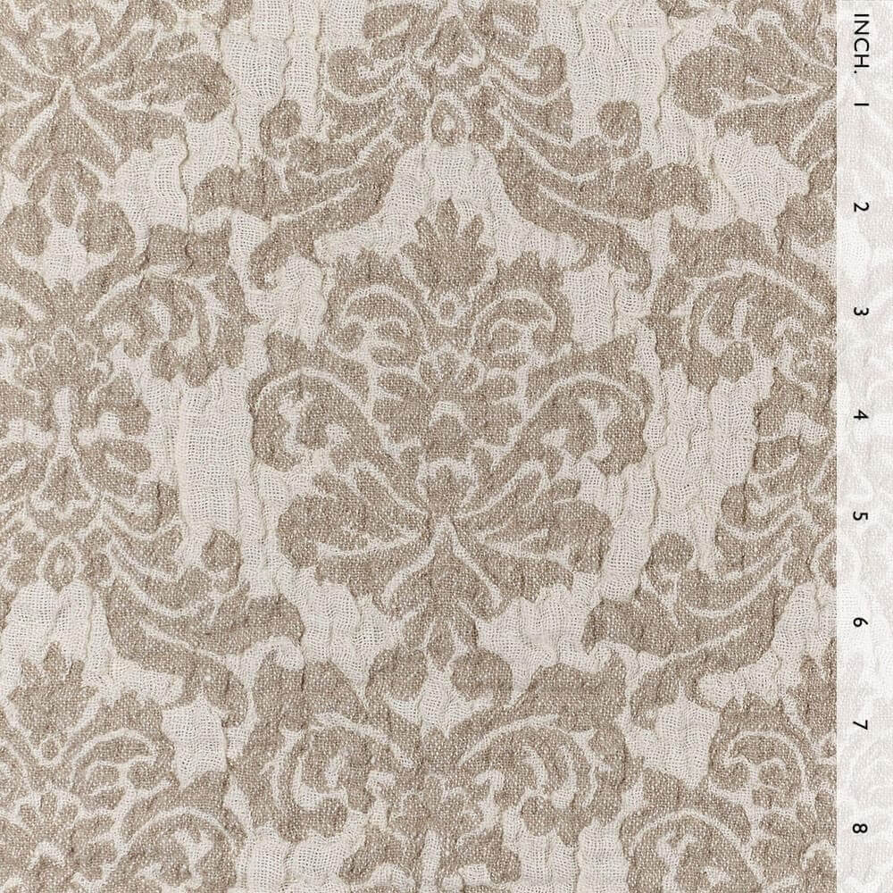 IL002 Textured Jacquard 100% Linen Fabric Ivory-natural - Royal Crest