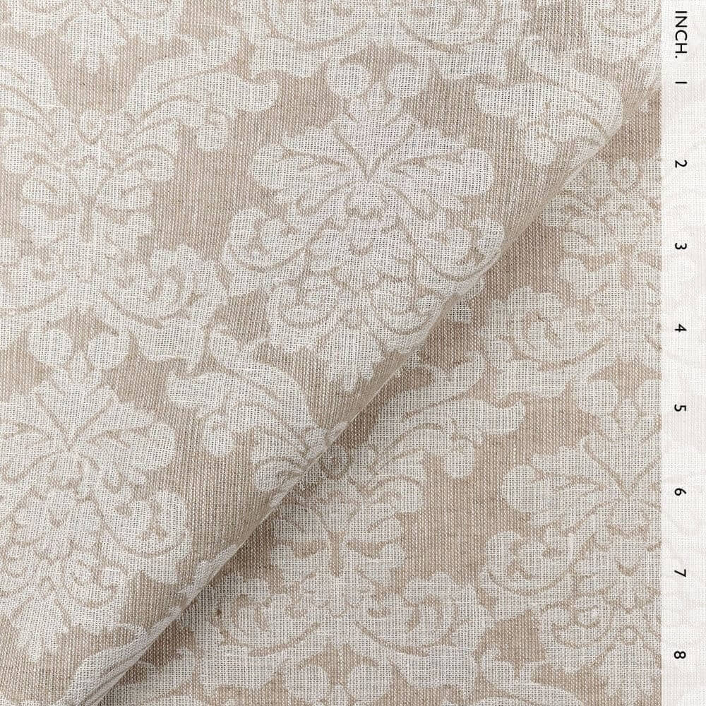 IL002 Textured Jacquard 100% Linen Fabric Ivory-natural - Royal Crest