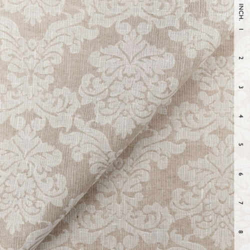 IL002 Textured Jacquard 100% Linen Fabric Ivory-natural - Royal Crest