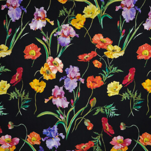 IC012  Barbara  BLACK / MLT  Softened - 100% Cotton - Light (3.4 oz/yd<sup>2</sup>)