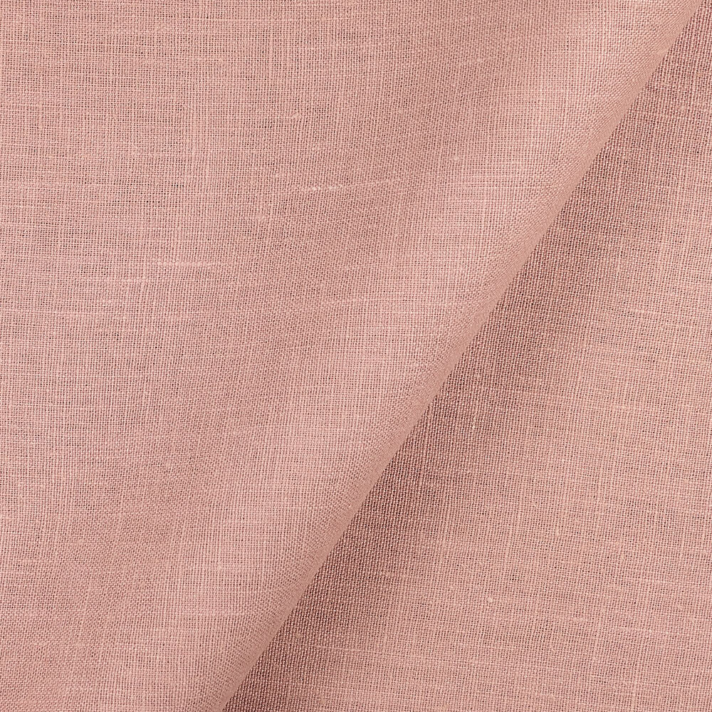 4C22 Rustic  100% Linen Fabric Shadow Grey Softened