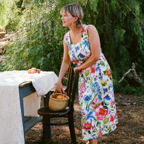 IC023 Faille 100% Cotton Fabric White / Mlt Catherine Softened