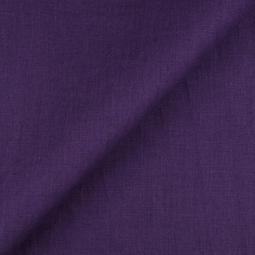 4C22 Rustic  100% Linen Fabric Royal Purple Fs Premier Finish
