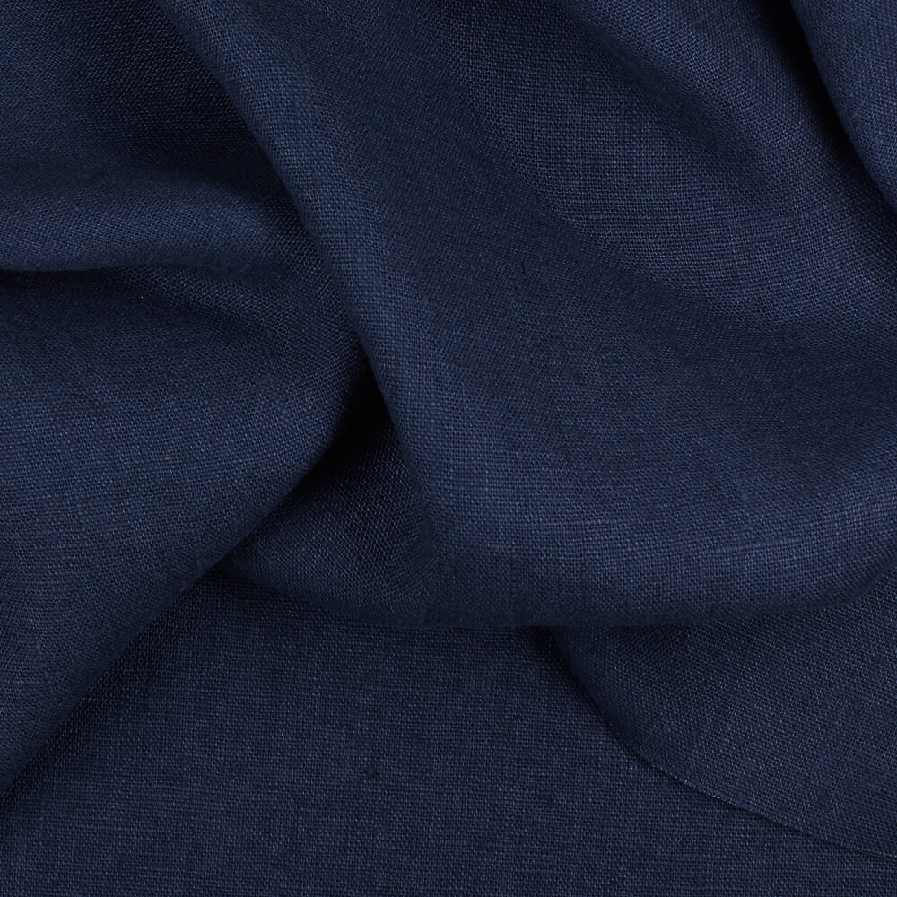 IL090 Canvas Oxford Blue 100% Linen Fabric