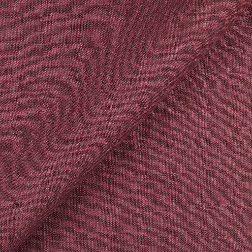 IL090 Canvas 100% Linen Fabric Red Lilac Fs Premier Finish
