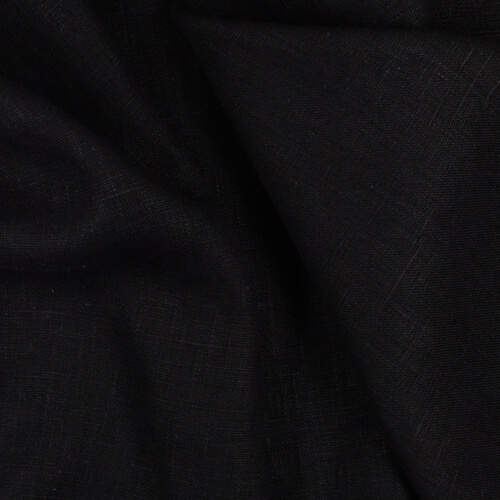 IL090 Canvas Black 100% Linen Wholesale Fabric by the Bolt