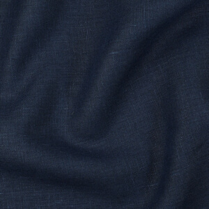 4C22 Rustic  100% Linen Fabric Cobalt Fs Premier Finish
