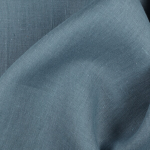 4C22 Rustic  100% Linen Fabric Blue Bayou Fs Premier Finish