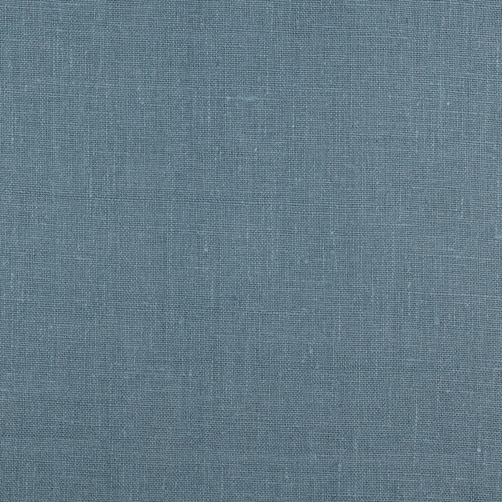 4C22 Rustic  100% Linen Fabric Blue Bayou Fs Premier Finish