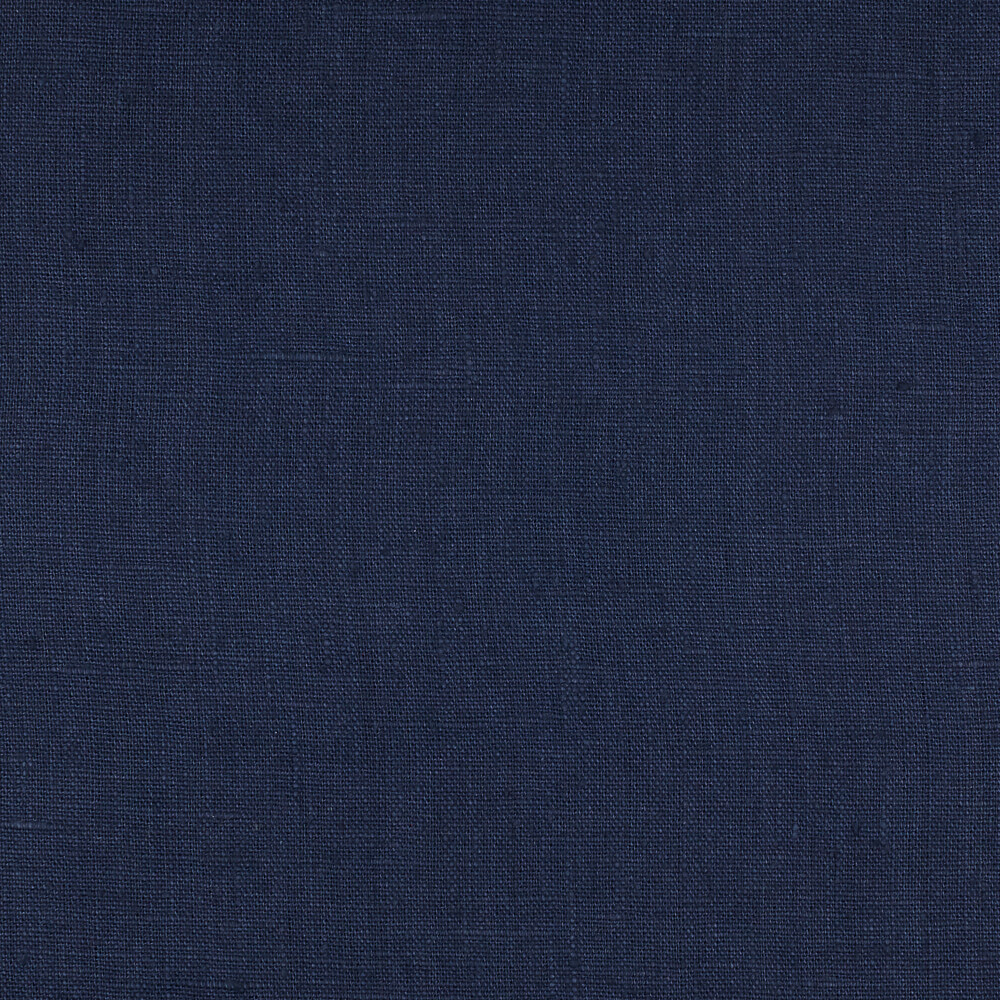 IL090 Canvas 100% Linen Fabric Oxford Blue Softened