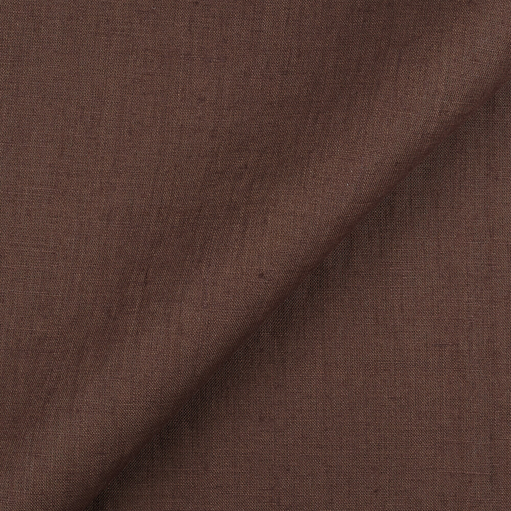 IL019 All-purpose 100% Linen Fabric Chocolate Fs Signature Finish