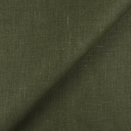 4C22 Rustic  100% Linen Fabric Moss Fs Premier Finish