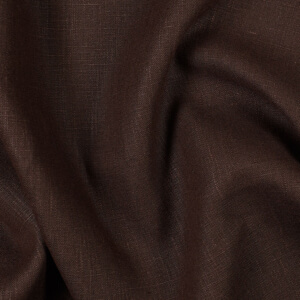4C22 Rustic  100% Linen Fabric Chocolate Fs Premier Finish