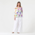 IC012 Poplin White / Mlt Barbara 100% Cotton Fabric