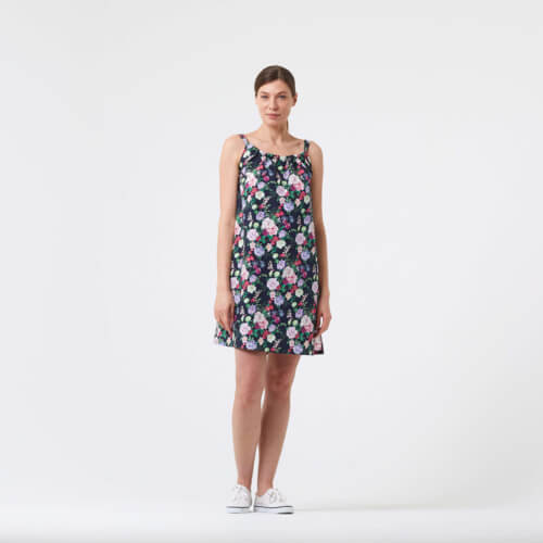 IC012 Poplin 100% Cotton Fabric Black / Mlt Miranda   Softened