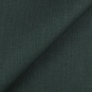 4C22 Rustic  100% Linen Fabric Emerald Fs Premier Finish