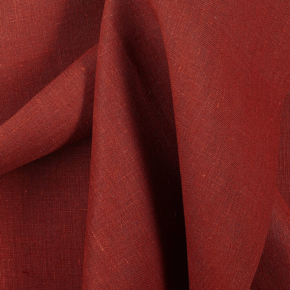 4C22 Rustic  Spice 100% Linen Fabric