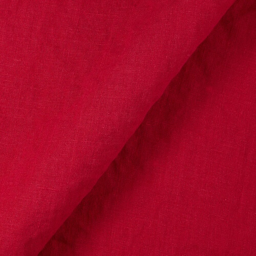 IL019 All-purpose Crimson 100% Linen Wholesale Fabric by the Bolt