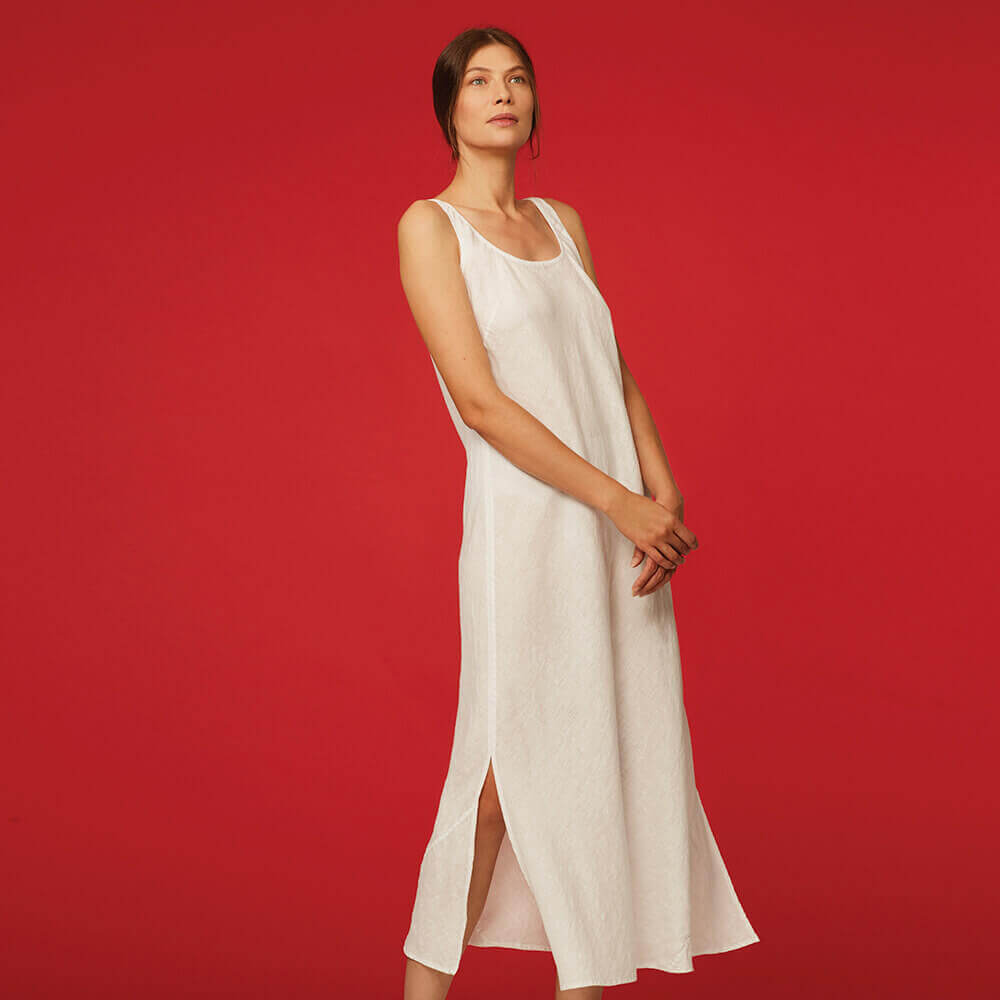 IL019 All-purpose 100% Linen Fabric Bleached Fs Signature Finish