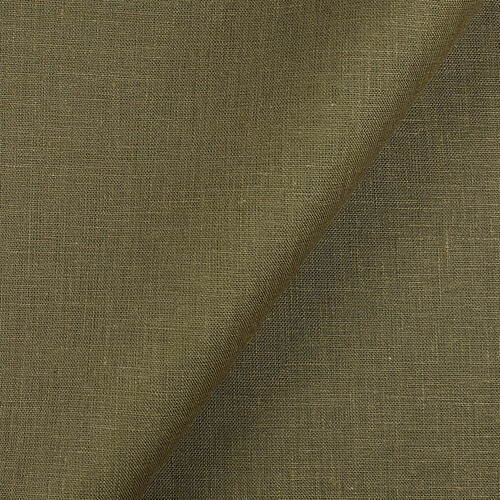 IL019 All-purpose 100% Linen Fabric Olive Branch Softened