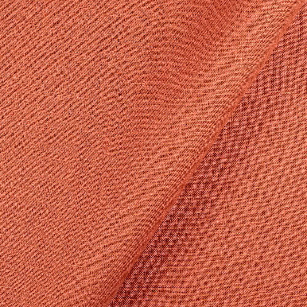 4C22 Rustic  100% Linen Fabric Sanguine Softened