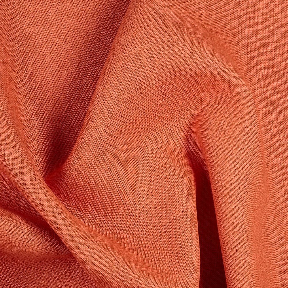 4C22 Rustic  100% Linen Fabric Sanguine Softened