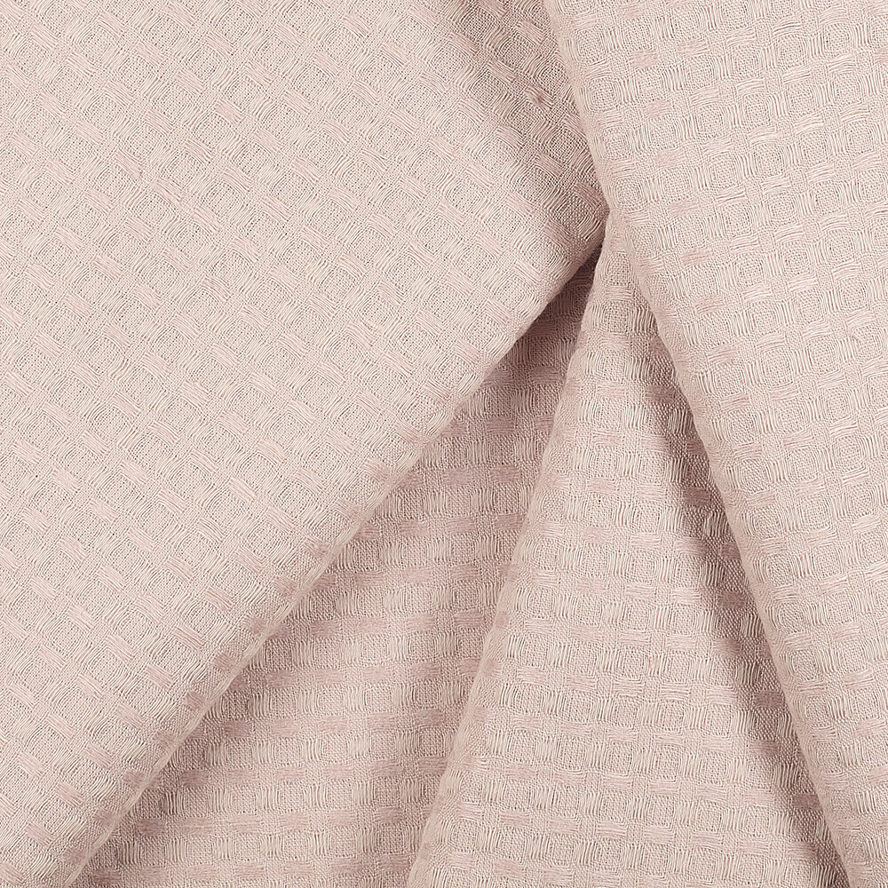 IS010 Waffle 54% Linen / 46% Cotton Fabric Orchid Tint Softened