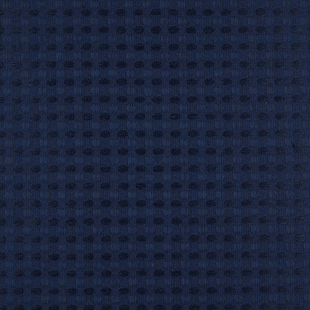 IS010 Waffle 54% Linen / 46% Cotton Fabric Cobalt Softened