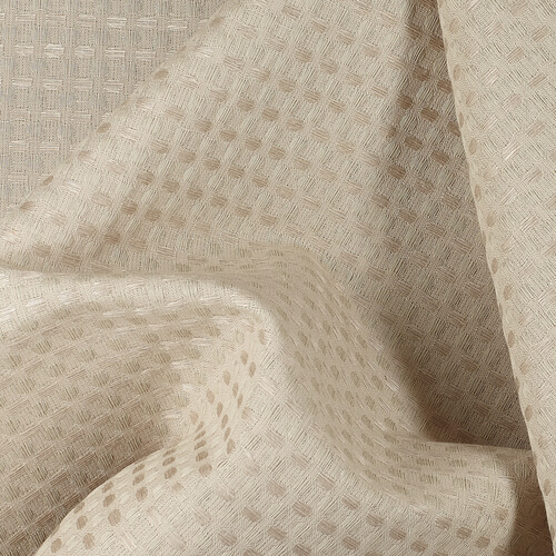IS010 Waffle 54% Linen / 46% Cotton Fabric Pebble Softened
