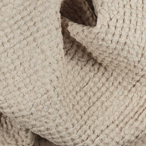 IS010 Waffle Pebble 54% Linen / 46% Cotton Wholesale Fabric by the Bolt