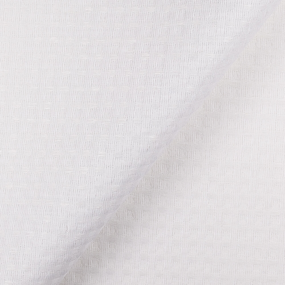 IS010 Waffle 54% Linen / 46% Cotton Fabric Optic White Softened