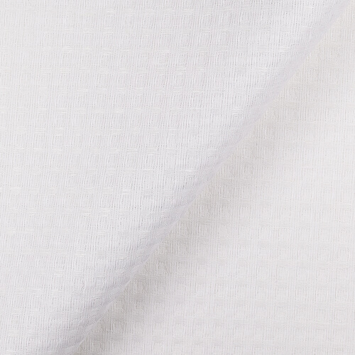 IS010 Waffle 54% Linen / 46% Cotton Fabric Optic White Softened