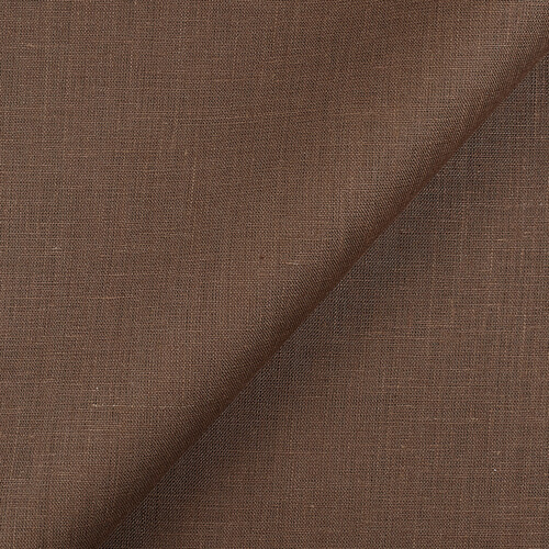 IL019 All-purpose 100% Linen Fabric Shitake Softened