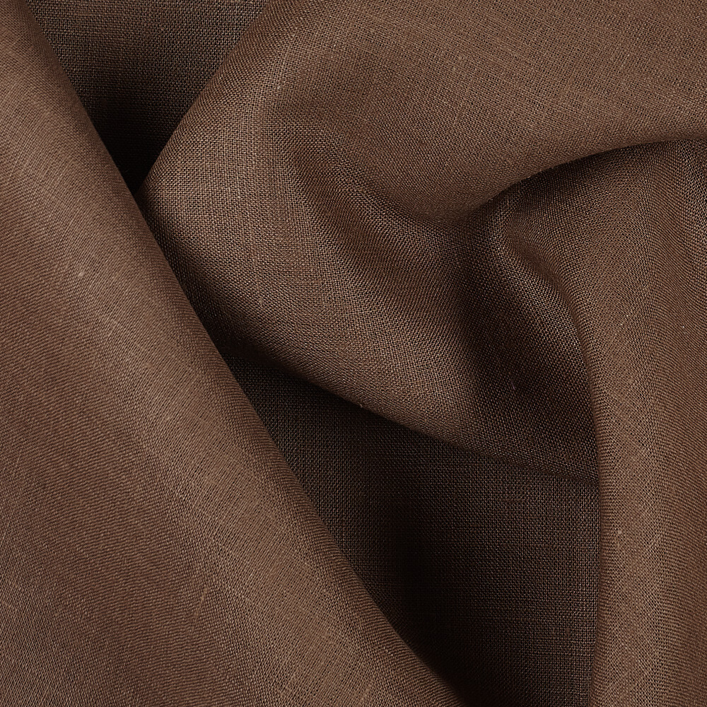 IL019 All-purpose 100% Linen Fabric Shitake Softened