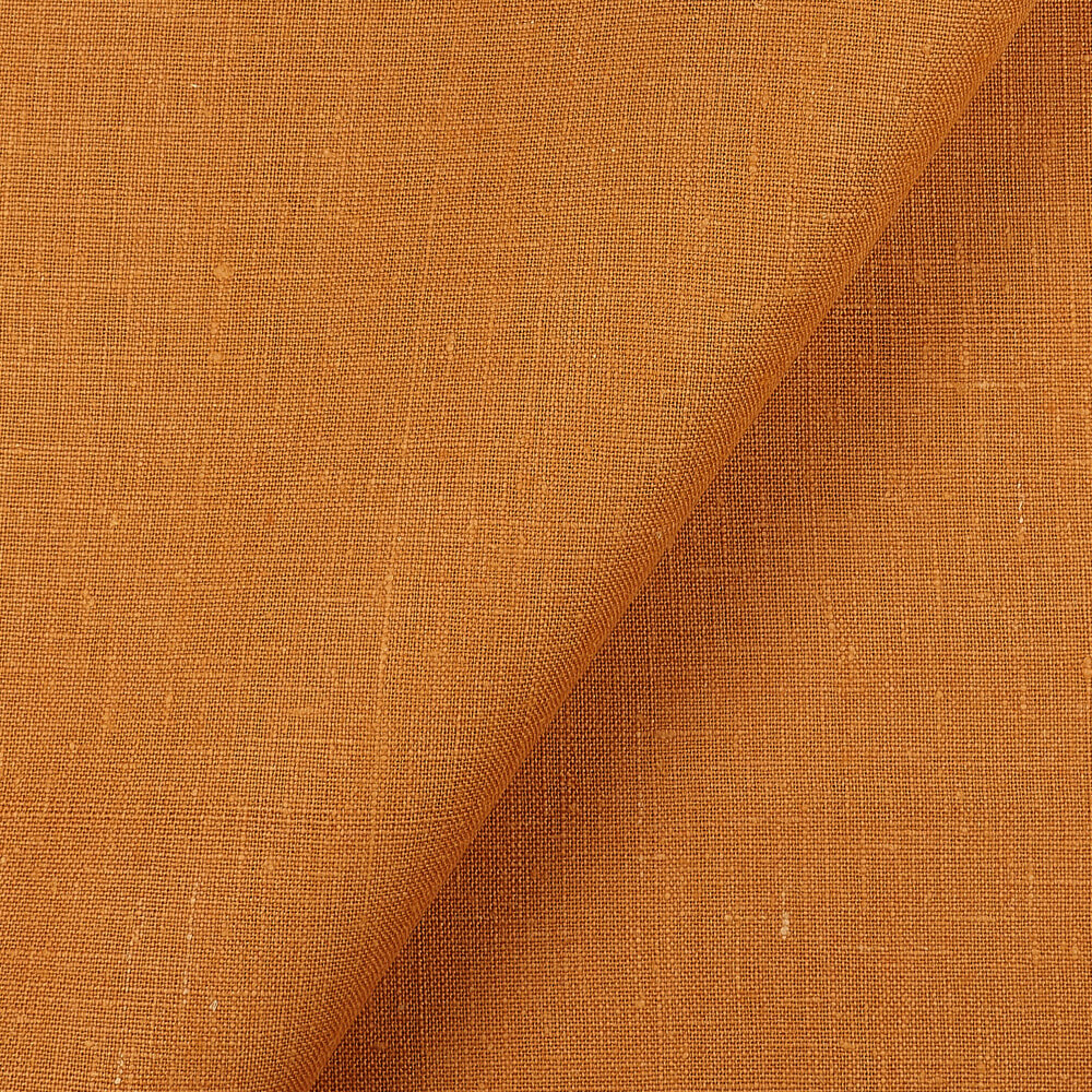 4C22 Rustic  100% Linen Fabric Apricot Softened