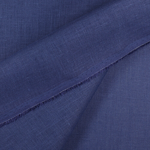 IL019 All-purpose 100% Linen Fabric Blue Whale Softened
