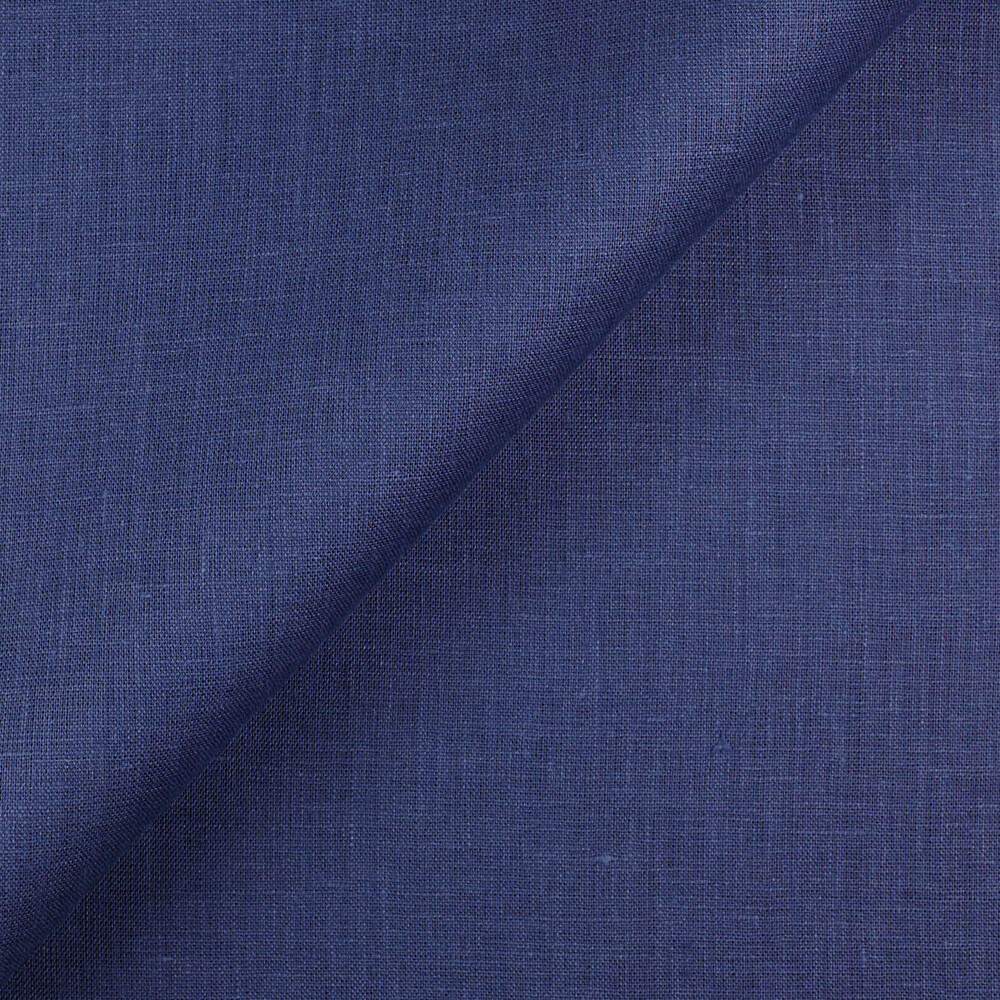 IL019 All-purpose 100% Linen Fabric Blue Whale Softened