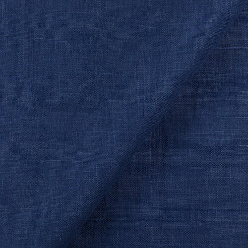 4C22 Rustic  100% Linen Fabric Insignia Blue Fs Premier Finish