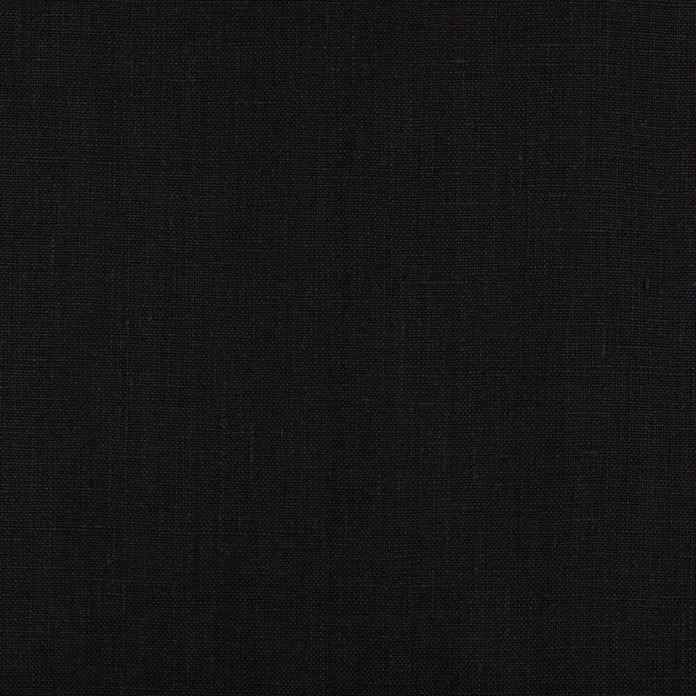 4C22 Rustic  Black 100% Linen Fabric
