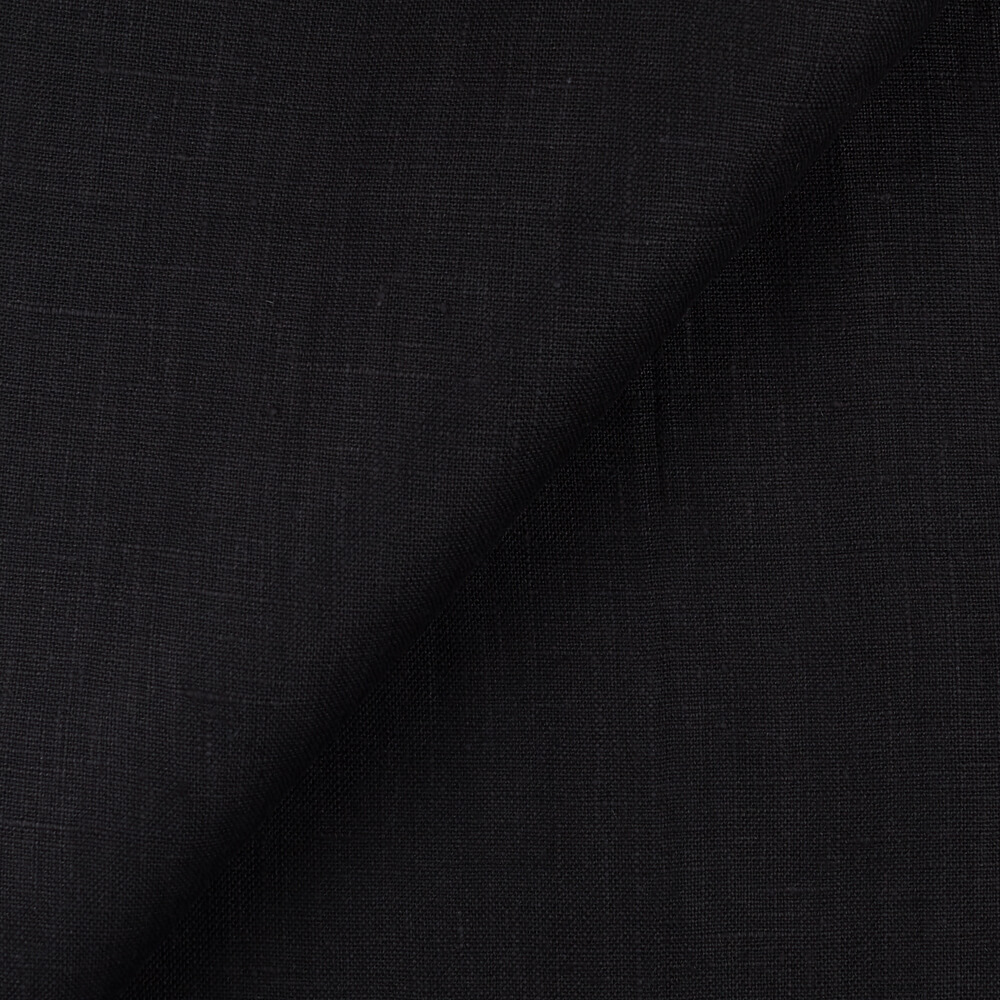 4C22 Rustic  100% Linen Fabric Black Fs Premier Finish