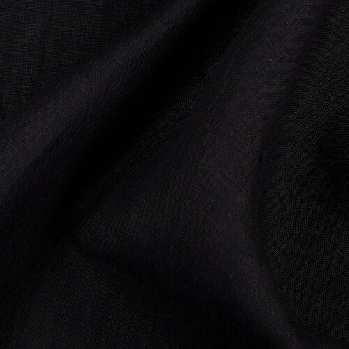 4C22 Rustic  100% Linen Fabric Black Fs Premier Finish
