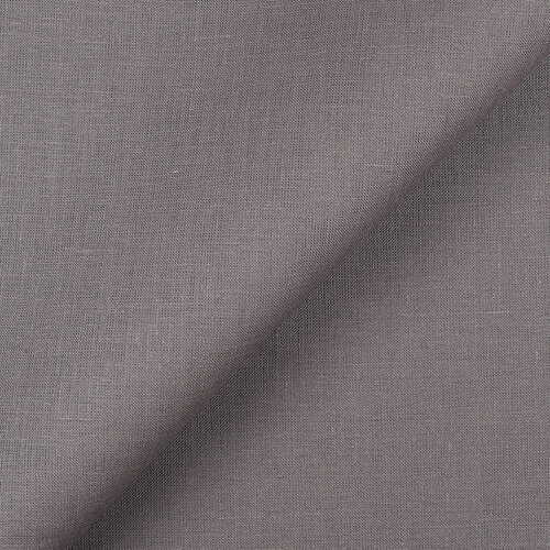 1C64 Luxury 100% Linen Fabric Asphalt Softened
