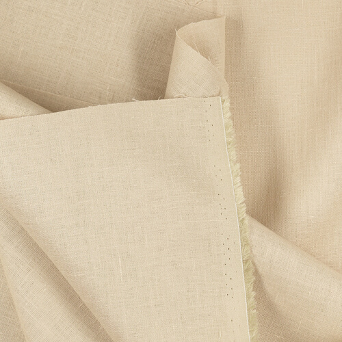 1C64 Luxury 100% Linen Fabric New Safari Softened
