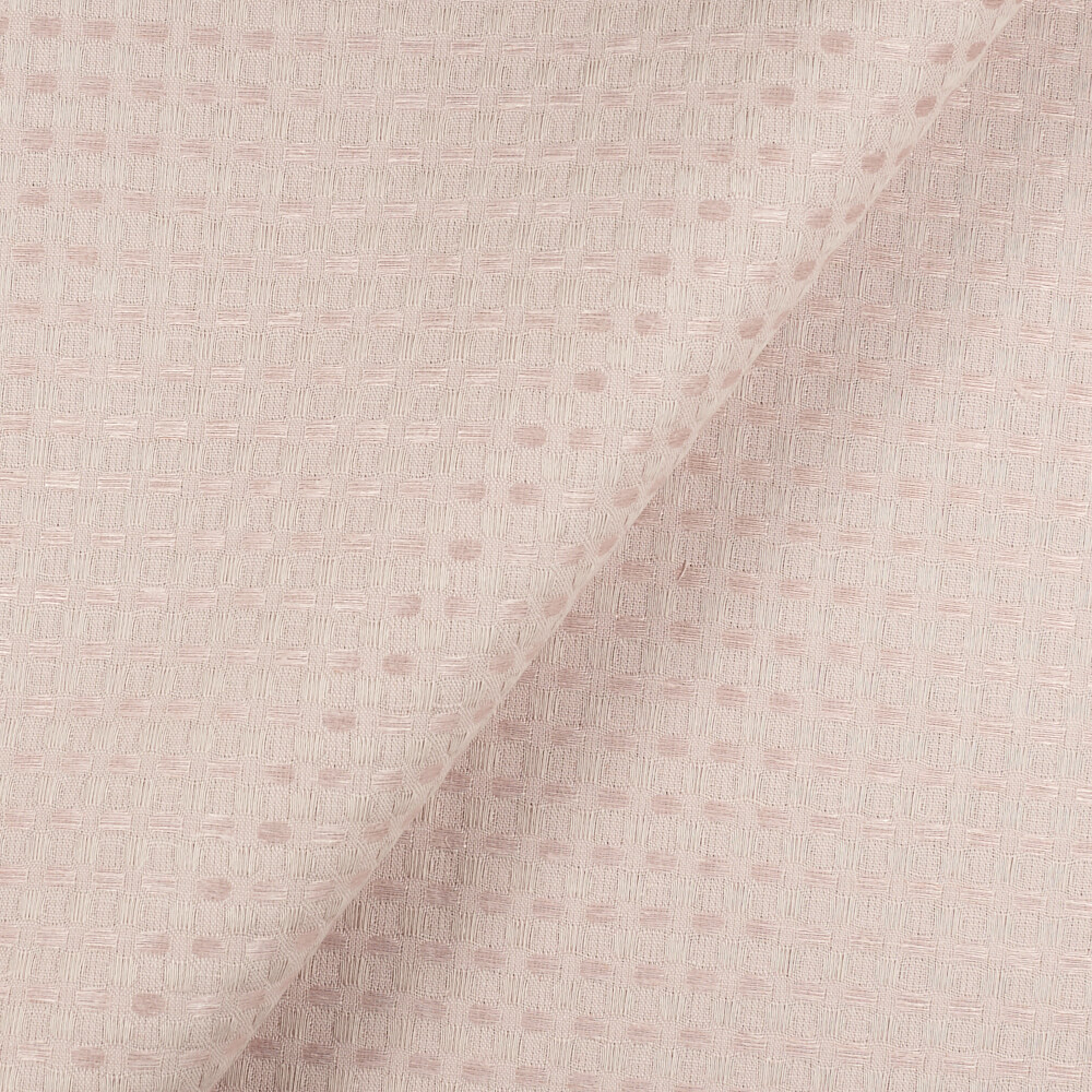 IS010 Waffle 54% Linen / 46% Cotton Fabric Rose Smoke Softened