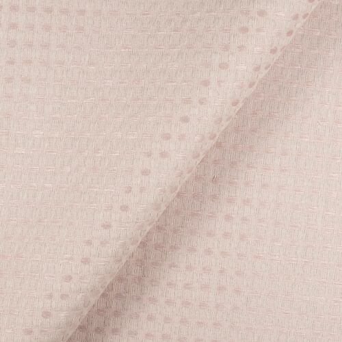 IS010 Waffle 54% Linen / 46% Cotton Fabric Rose Smoke Softened